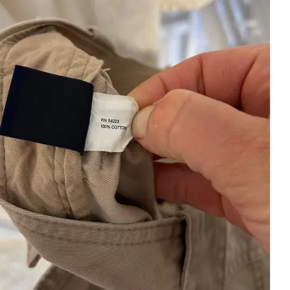 Gap Women's Sz 8R 100% Cotton Straight Leg Utility Flap Pocket Khaki Pants #0403 - Picture 4 of 11
